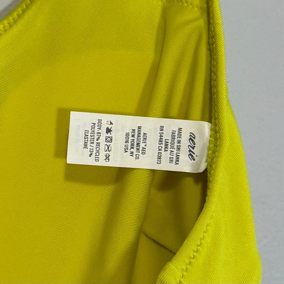 Aerie Yellow Green Twist Halter Bikini Top Size Medium - Picture 4 of 4